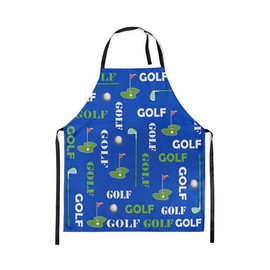 Feelyou Golf Apron for Women Men 26"x31" Sports Theme Waterproof Apron for Golf Ball Bib Apron Adjustable Gift for Golf Lover Cooking Kitchen Chef Apron BBQ Painting Baking Apron