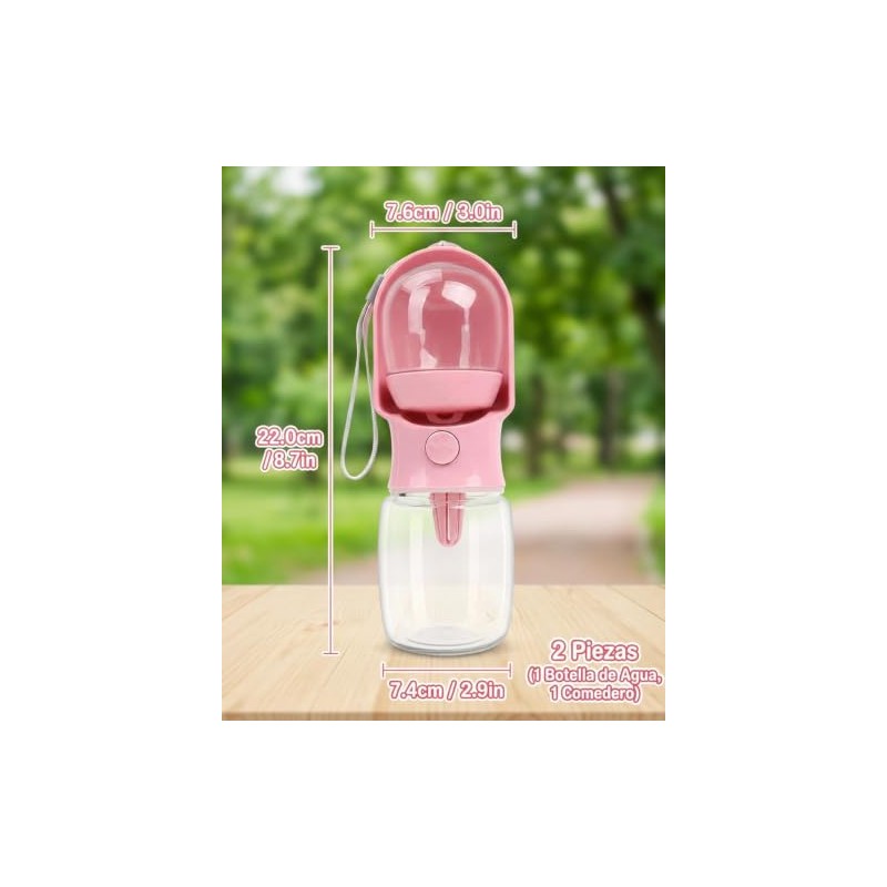 1 Combinación De Botella De Agua Para Perro Y Botella