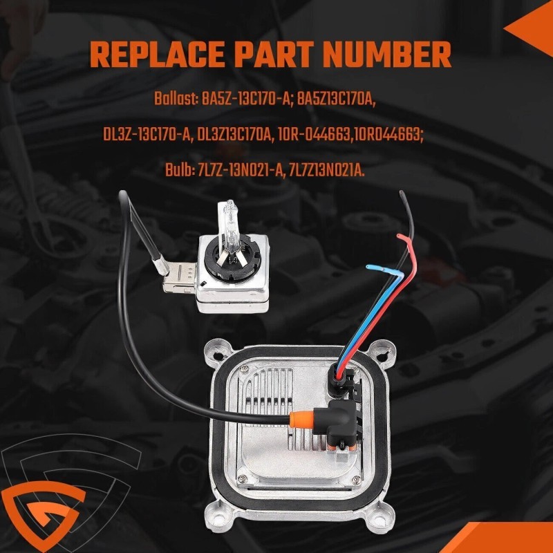 Gearzaar 2pcs For 10-19 Ford Flex Xenon Ballast HID D3S