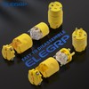 ELEGRP Straight Blade Electrical Plug and Connector Set 15 Amp