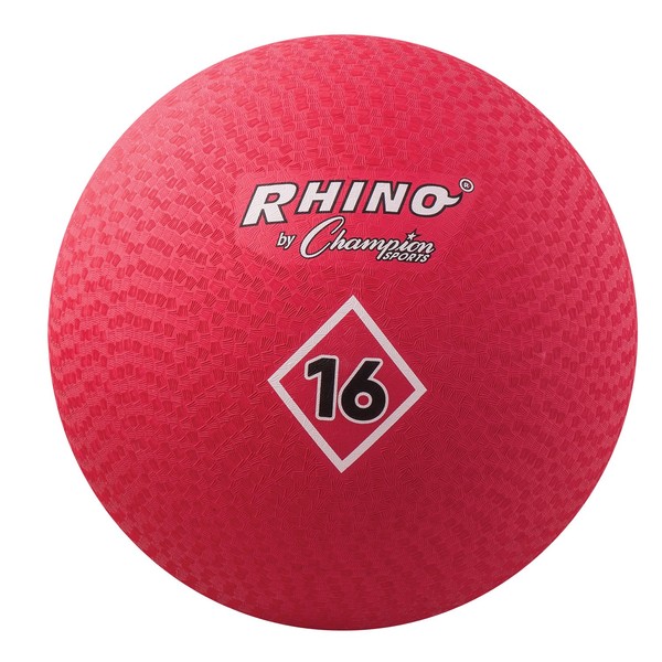 Champion Sports Playground Ball (Red, 16-Inch), Model:PG16RD