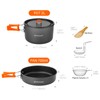 Odoland 9pcs Camping Cookware Non-Stick Lightweight Camping Pots and Pans