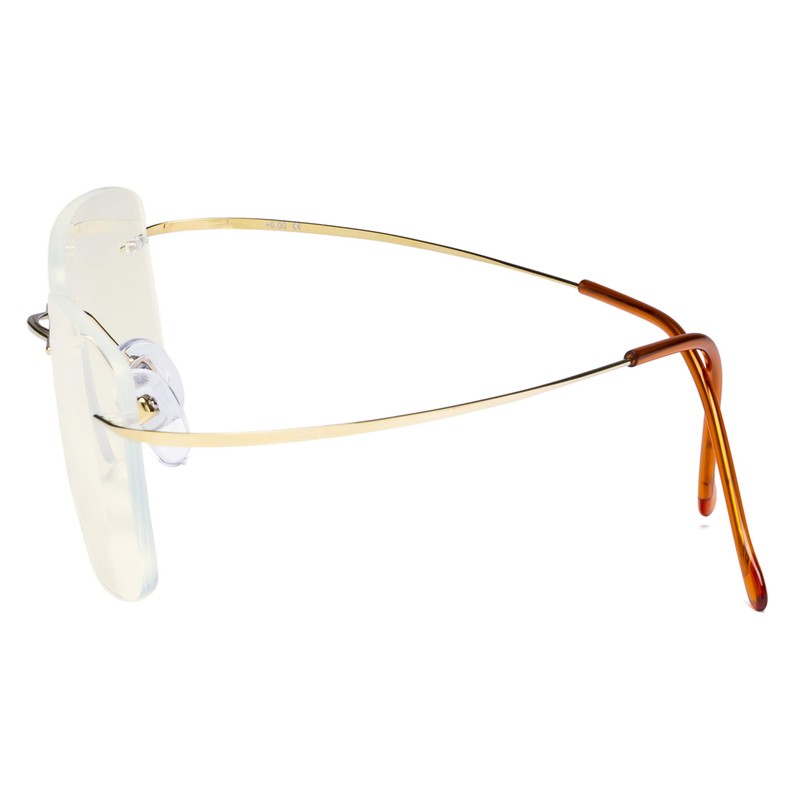 CessBlu Rimless Blue Light Blocking Glasses for Men Reading Computer