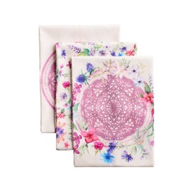 Maison d'Hermine Kitchen Towels 100% Cotton 70 cm x 50 cm Cloth Dish Towels for Kitchen Absorbent for Home, Dining, Cocktail Parties - Gifts for Mothers day Spring/Summer (Chardon, Set of 3)