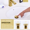 Angle Simple Bathroom Sink Drain Stopper Glossy Deep Gold Color,