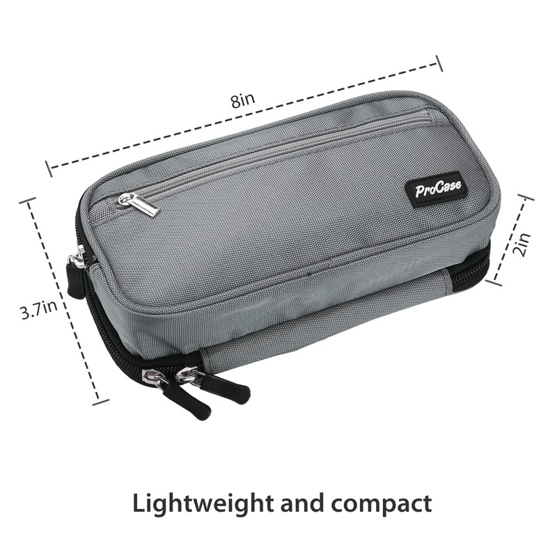 ProCase Pencil Case Pen Bag, Two Layers Big Capacity Pencil