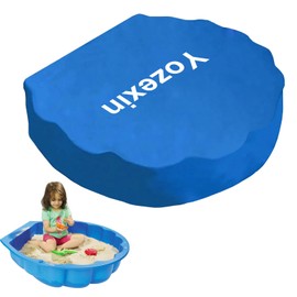 Yozexin Sand Shell Cover 100 x 15 cm, Sand Shell Round Tarpaulin Waterproof Protective Cover with Lid Sandpit Shell for Water Shells and Sand (Blue)
