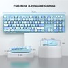 MOFII Wireless Keyboard and Mouse Combo, Retro Wireless Keyboard with