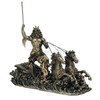 US Poseidon on Hippocampus Chariot Nautical Statue Sculpture Figure