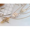 Alilang Women's Boho Gold Toned 3 Layer Chain Cowrie Conch