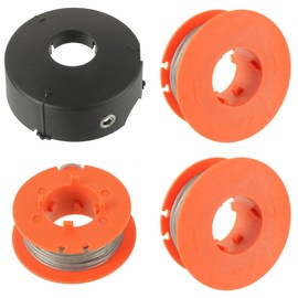 EPLZON F016800175 Spool, for Bosch ART 23 26 30 Combitrim Easytrim Grass Trimmer 1.6 mm x 8 m with F016L71088 Cap (3 Spools + 1 Cap)
