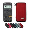 Casio fx-82DE X including a WYNGS protective case in Red