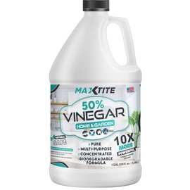 MAXTITE High-Strength 50% Pure Concentrated Vinegar for Home & Garden Cleaning 10x Power Vinegar (1 Gallon)
