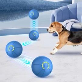 Smart Interactive Dog Toys Ball,Shaky Ball Toy Dogs, Automatic Moving Dog Toy Ball Smart USB.Automatic Bouncing for Small Medium Large Dogs.(Blue)