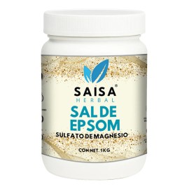 Sulfato De Magnesio 1 kg  Sal De Epsom  Suplemento Alimenticio  Saisa Herbal  Sin Aroma para baos  Ayudar a aliviar el dolor y la tensin muscular,... 