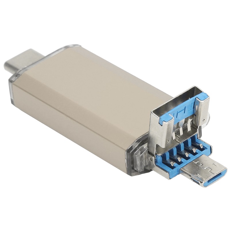 USB 3.0 U Disk Golden Aluminum Alloy ThreeInOne High Speed