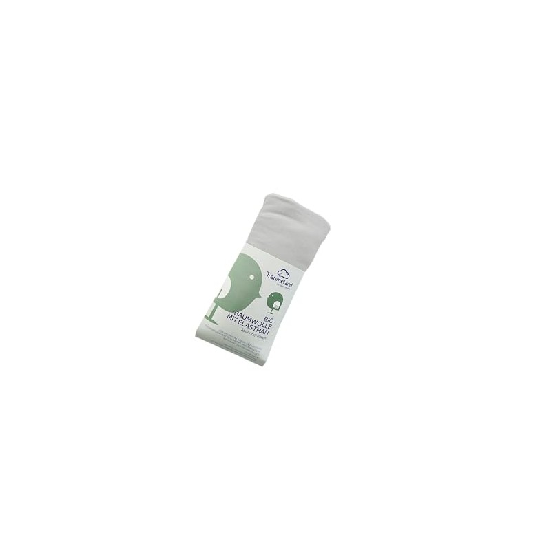 Träumeland Fitted Sheet Organic Cotton with Elastane Light Grey 60