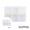 Portable 6-Compartment Pill Box Supplement Container 4ea