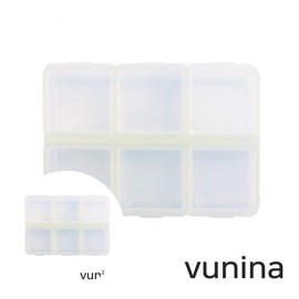 Portable 6-Compartment Pill Box Supplement Container 4ea