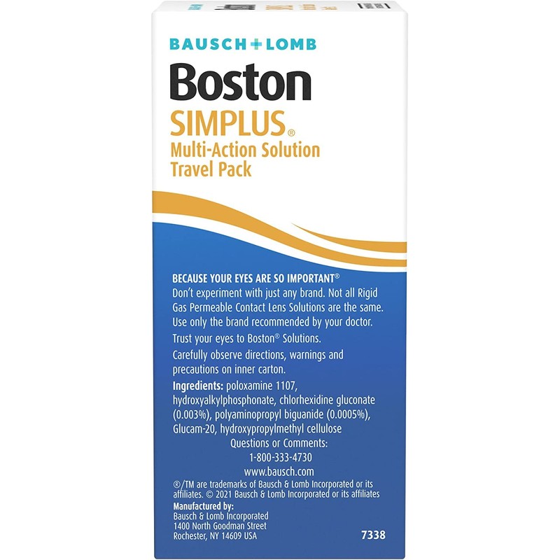 Boston Multi-Action Solution, Simplus Travel Kit, Pack of 8
