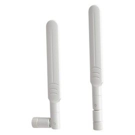 Dual Band WiFi 2.4 GHz 5 GHz 8 dBi MIMO RP-SMA-Stecker Antenne, für WLAN-Router, Drahtlose Netzwerkkarte, USB-Adapter, Sicherheit, IP-Kamera, Videoüberwachungsmonitor, WeißDualband-WLAN: 2.4-2 Stück