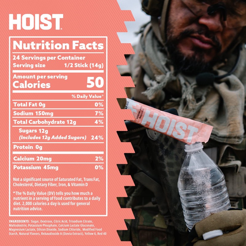 HOIST Premium Military Hydration Powder - Electrolyte Drink Mix- Powder