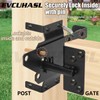 EVCUHASL Self Locking Gate Latch, Heavy Duty Post Mount Automatic