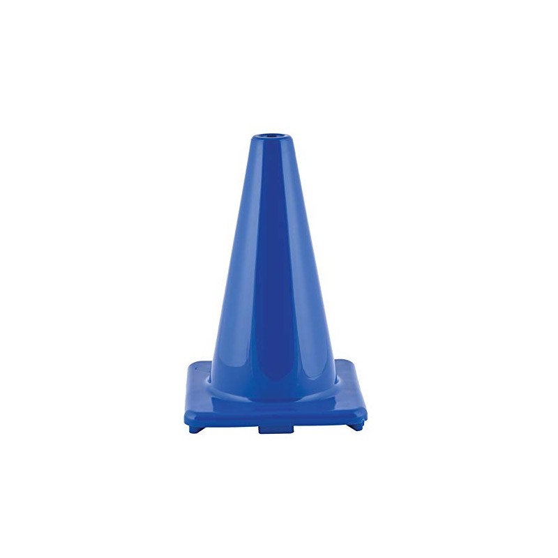 Champion Sports Hi Visibility Flexible Vinyl Cone, Royal Blue, 12"