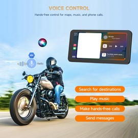 Snblzhef 6.25Inch Portable Mototorcycle Wireless for Carplay/for Android Auto GPS Navigator Touch Screen