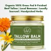100% Grass-Fed Beef Tallow Facial Moisturizer with Calendula, Arnica, Castor