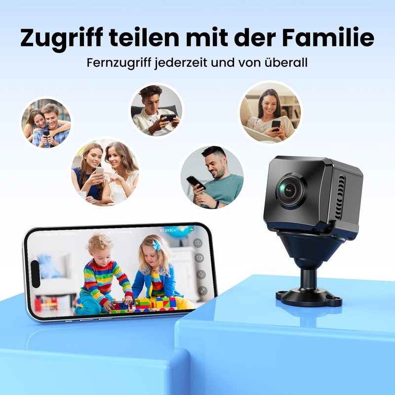 HYCENCY Mini Camera WLAN 1080P HD Surveillance Camera Indoor WiFi