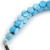 Avalaya Light Blue Coin Shell Bead Cluster with Black Faux