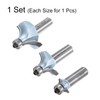 sourcing map Roundover Router Bit Set 1/2 Shank 5/32" 7/16"
