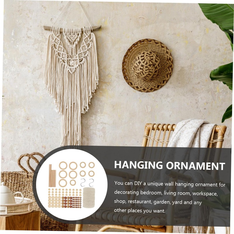 COHEALI 1set Macrame Wall Hanging Kit String Craft Supplies for
