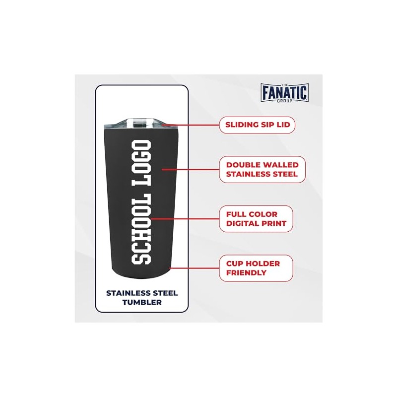 The Fanatic Group Champlain College Double Walled Soft Touch Tumbler,