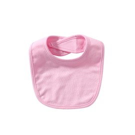 Baby's Double Layer of Cotton Soft Absorbent Drooling Bibs (7 Pieces) (Pure Pink (100% cotton))