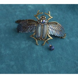 Mystical Protection Egyptian Winged Scarab Beetle Amulet Cuff Bracelet with Sparkling Crystal Rhinestone Boho Jewelry for Women