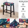 Bifaunvogel Bar Stool Cover Rectangle Set of 4 Printed Stretch