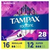 Tampax Duo Pack Radiant Plastic Tampons with Regular & Super