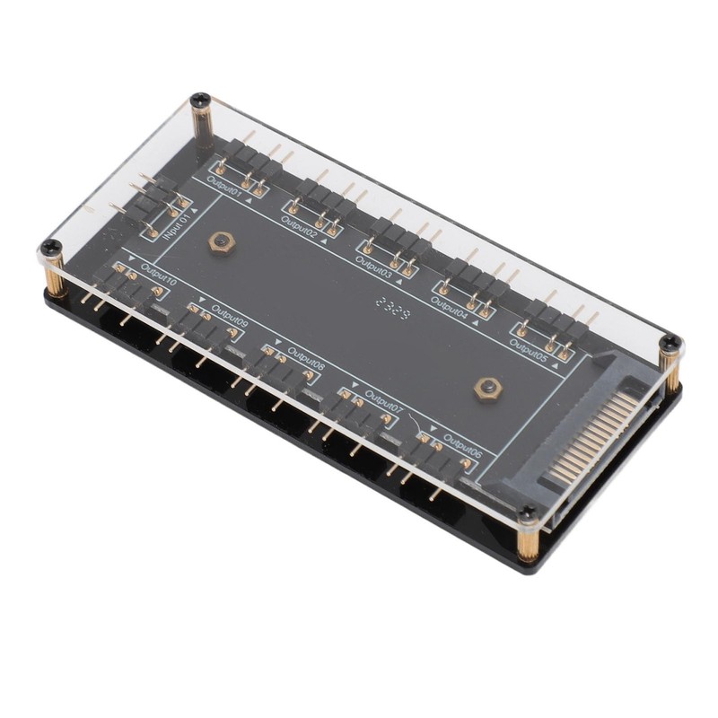 10 Way 5V 3pin ARGB Hub with Acrylic Case, Universal