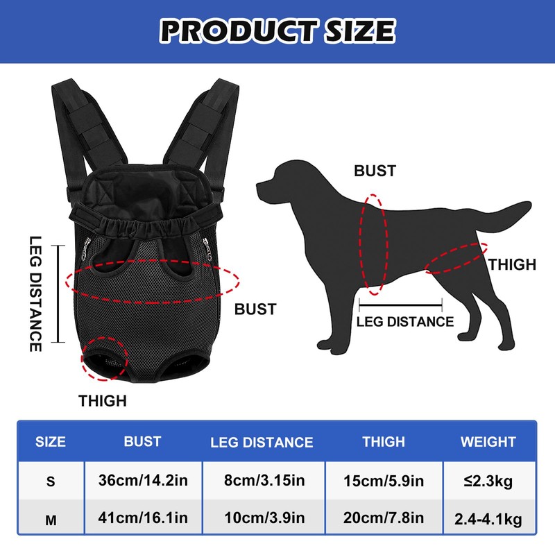Dog Carrier Cat Backpack, Adjustable Pet Backpack, Foldable Pet Backpack
