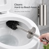304 Stainless Steel Wall-Mounted Toilet Brush Set – No-Drill or