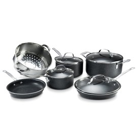 Granitestone Original 10 Piece Nonstick Cookware Set, Scratch-Resistant, Granite-Coated, Dishwasher and Oven-Safe Kitchenware, PFOA-Free Pots and Pans As Seen On TV