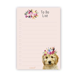 Curled Up Cockapoo A6 To Do Notepad – 50 Tear Off Pages - Cockapoo Lover Gift – To Do List – Notes – Organiser – Dog Lover Memo Desk Pad