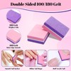 Pack of 100 Mini Nail Buffer Blocks, 100/180 Double-Sided Grit