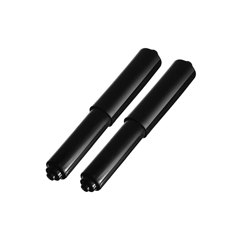 2 Pack - Black Toilet Paper Holder Spring Loaded Roller