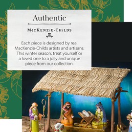 MACKENZIE-CHILDS Patience Brewster Nativity Figurine, Christmas Nativity Decor, Shelter