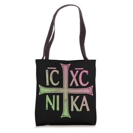 IC XC NIKA Cross Christian Orthodox Pastel Tote Bag