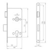 ABUS 61723 ES TGL PZ G R 55 72 Mortice
