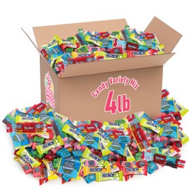 Candy Variety Pack, 4lb Pack of Bulk Candy Individually Wrapped, Perfect Candy Assortment for Birthdays, Office Sharing and Everyday Snacking, Ideal Candy Mix Variety Pack for Party Favors